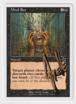 Gold Shadow Signed Mind Rot Proof MP Starter 1999 Artist Steve Luke MTG Magic AP - Image 1