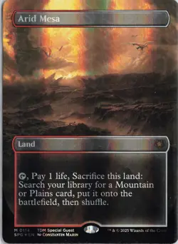 Arid Mesa (Borderless) (Dragonscale Foil) Foil M Special Guests 114 NM - Image 1