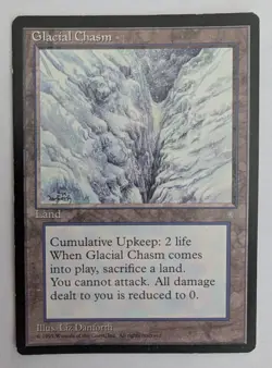 Glacial Chasm Ice Age Regular 1995 MtG Magic the Gathering - Image 1