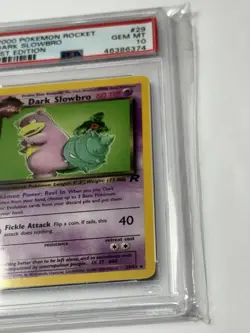 2000 Pokemon Team Rocket 1st Edition Dark Slowbro #29 Card WOTC Gem Mint PSA 10 - Image 3