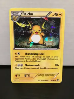 Raichu 49/162 Cracked Ice Holo Pokemon BREAKthrough Rare - Image 1