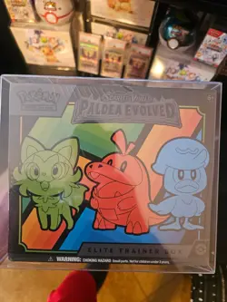 Pokemon Paldea Evolved Elite Trainer Box ETB Sealed w/ Case – Small Tear At Top. - Image 1
