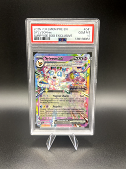 PSA 10 Sylveon Ex Prismatic Evolutions 041/131 Surprise Box Stamped Pokemon TCG - Image 1