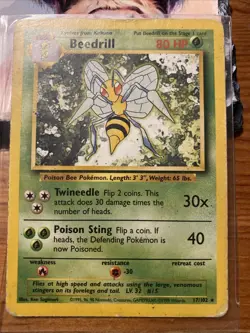 Beedrill - TCG Pokemon - Rare - Base Set - 17/102 - Image 1