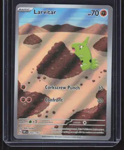Pokemon TCG Larvitar #203/197 Illustration Rare 2023 S&V: Obsidian Flames - Image 1
