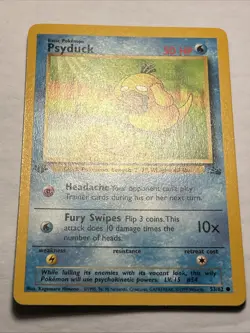 Psyduck 53/62 Fossil Set 1st Edition 1999 Pokemon TCG Vintage WOTC Card NM - Image 3