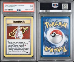2000 POKEMON GYM CHALLENGE #17 BLAINE-HOLO PSA 7 - Image 3