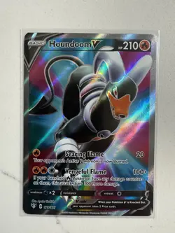 Pokemon Houndoom V Ultra Rare Holo 178/189 Darkness Ablaze 210 HP English - Image 1