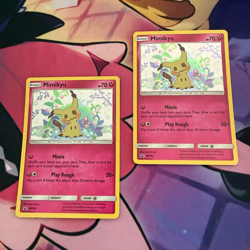 Pokemon TCG Sun & Moon Mimikyu Black Star Promo Cosmos Holo SM163 x2 - Image 1