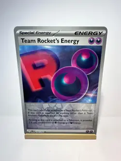 Team Rocket's Energy 182/182 Uncommon Destined Rivals Pokemon Reverse Holo NM - Image 1