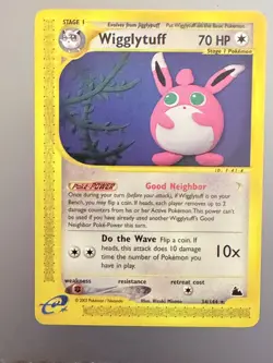 Pokemon skyridge Wigglytuff 34/144 Regular non-holo EX-MT NEVER PLAYED - Image 1