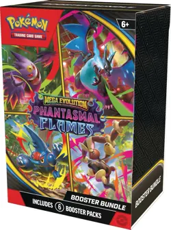 Pokemon Mega Evolution Phantasmal Flames Booster Bundle Mega Charizard 6 Packs - Image 1