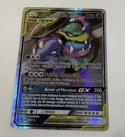 Pokemon TCG Holo Muk & Alolan Muk GX Tag Team 197/234 Acme Of Heroism Cl - Image 1
