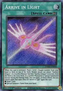 Yugioh! LP Arrive in Light - DAMA-EN050 - Secret Rare - 1st Edition Lightly Play - Image 1
