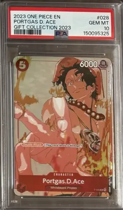 One Piece 2023 Portgas D Ace Gift Collection #028 PSA 10 Gem Mint - Image 1