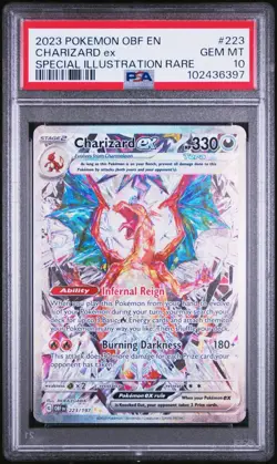 Pokemon Obsidian Flames - Charizard ex 223/197 PSA 10 Special Illustration Rare - Image 1