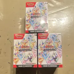 Pokemon Prismatic Evolutions Booster Bundle Box English 3x - 6 Booster Packs - Image 1
