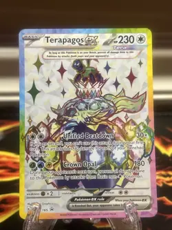 Pokemon TCG Terapagos EX 165 Black Star Promo Card NM Condition - Image 1