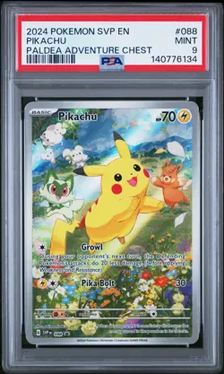 Pokemon Card PSA 9 Pikachu SVP 088 Black Star Promo Paldea Chest 2024 #2 - Image 1