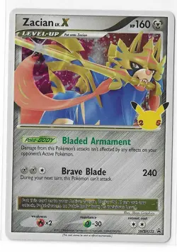 Zacian LV.X SWSH135 Pokemon Sword & Shield Promo Ultra Rare Holo Card NM - Image 1
