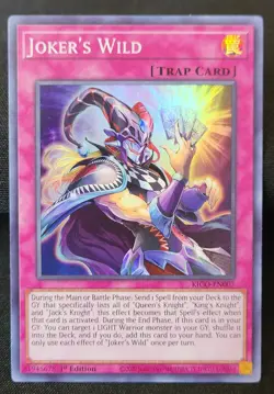 YuGiOh 1st Super Rare 3 x Court of Cards KICO-EN008 3 x Joker's Wild KICO-EN007 - Image 4