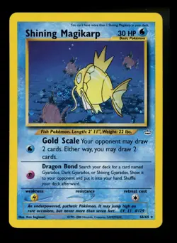 Shining Magikarp 66/64 Neo Revelation 2000 Holo Rare WOTC Pokemon Card TCG - Image 1