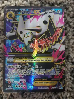 Pokemon 2015 Holo M Aggron EX Full Art Card 154/160 XY-Primal Clash - Image 1