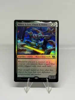 Mikey & Leo, Chaos & Order (Foil) 158 (R) MTG Teenage Mutant Ninja Turtles (TMT) - Image 1