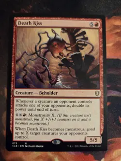 Wizards Death Kiss CLB Rare Red Creature 675 2022 Daren Bader 5/5 - Image 1