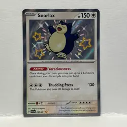 2024 Pokemon Scarlet & Violet Paldean Fates Snorlax Shiny Rare #202/091 - Image 1