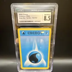 Pokemon Water Energy CGC 8.5 Base Set 1st Edition 102/102 1999 English - Image 1