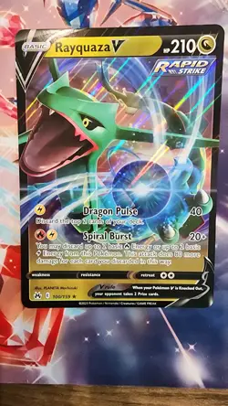 Rayquaza V 100/159 Crown Zenith JUMBO Card Pokemon Sword & Shield - NM/M! - Image 1