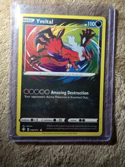 Yveltal 46/72 Pokemon TCG Shining Fates Amazing Rare Holo - Image 1