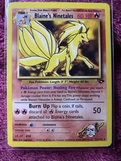 Pokemon TCG Blaine's Ninetales Gym Challenge 21/132 Regular Unlimited Rare - Image 1