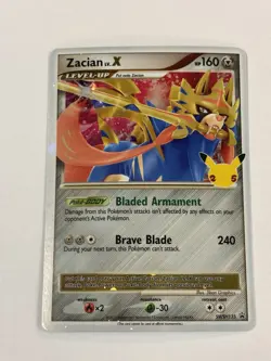 Pokemon TCG Zacian LV.X Black Star Promo SWSH135 Celebrations - Image 1