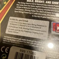 Factory Sealed 2021 Pokemon TCG Shining Fates Tin – Featuring Eldegoss V - Image 4