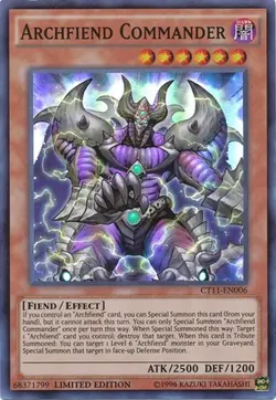 Yugioh - Archfiend Commander (Super Rare) (Limited) - CT11-EN006 (P) - Image 1