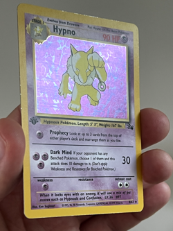 Pokemon TCG Hypno Fossil Holo Card 8/62 1st Edition Rare - Lightly Played - Image 3