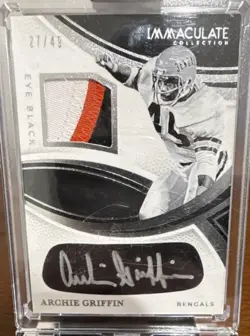 2025 Panini Immaculate Eye Black Jersey - Archie Griffin - Bengals Auto /49 - Image 2