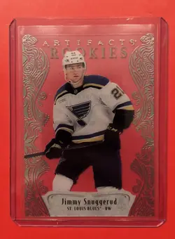 2025-26 Upper Deck Artifacts Jimmy Snuggerud #197 Rookie Clear Cut Blues - Image 1