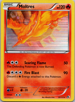 Moltres Legendary Treasures 22/113 Holo Holo Rare Pokemon Card - Image 1