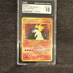 Typhlosion 1999 Neo Premium File Japanese Holo CGC 10 Pokemon Card #157 - Image 1