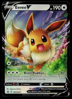 Pokemon Card - Eevee V Sword & Shield SWSH065 Holo Promo - Image 1