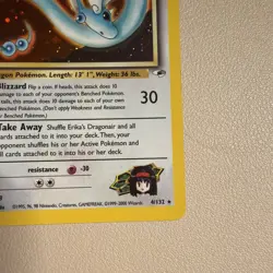 Erika's Dragonair - 4/132 - Pokemon Gym Heroes Unlimited Holo Rare Card WOTC - Image 3