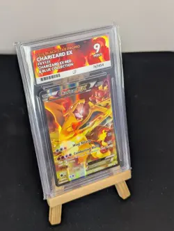 Pokemon TCG 2016 Charizard EX XY121 Red & Blue Collection Promo ACE 9 - Image 1