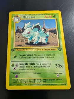 Nidorina 40/64 - 1st Edition Jungle - Pokemon Card - Played - Image 1