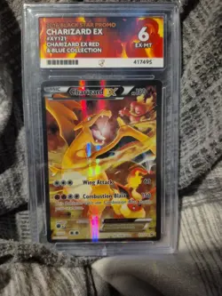 Pokemon TCG Charizard EX XY121 Black Star Promo ACE 6 EX-MT - Image 1