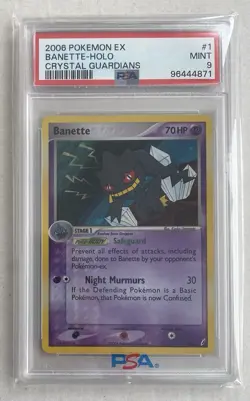 Pokemon EX Crystal Guardians Banette #1 Holo Rare [PSA 9] - Image 1