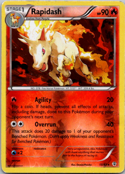 Rapidash 15/83 Rare Generations Pokemon Reverse Holo - Image 1