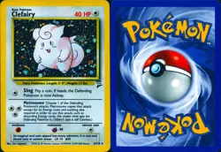 CLEFAIRY 6/130 HOLO RARE BASE SET 2 POKEMON HOLO LP - Image 3